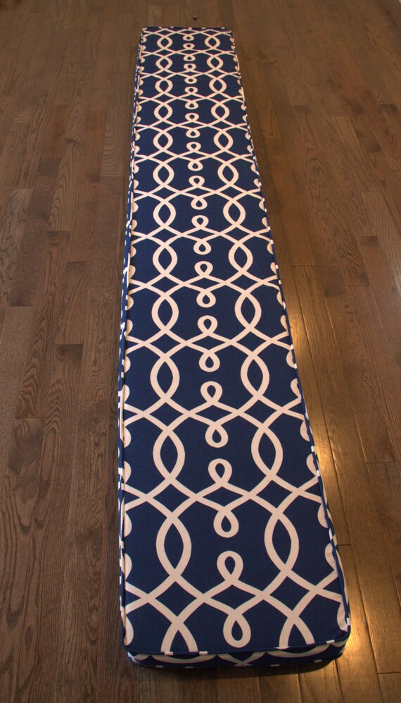 Custom Bench Cushion with Piping