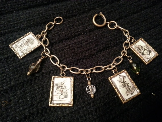 Alice in Wonderland Charm Bracelet - Steampunk