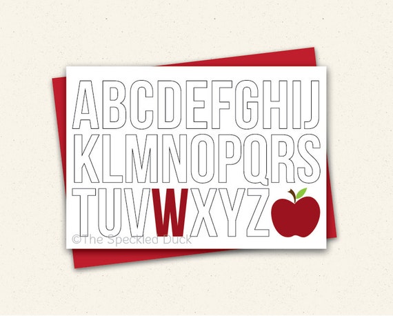 ABC Notes - Set of 12 Folded Notecards Il_570xn