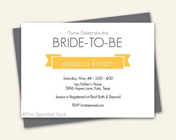 Bride to Be - Custom Invitation Il_570xn