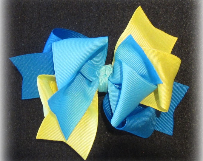 Sea Splash M2M m2mg Hair Bow for Gymboree Girls Triple Layers and Loops Hairbow