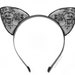 Cat Ears Lace Headband - in Black Lace