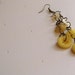 Yellow Button Dangle Earrings