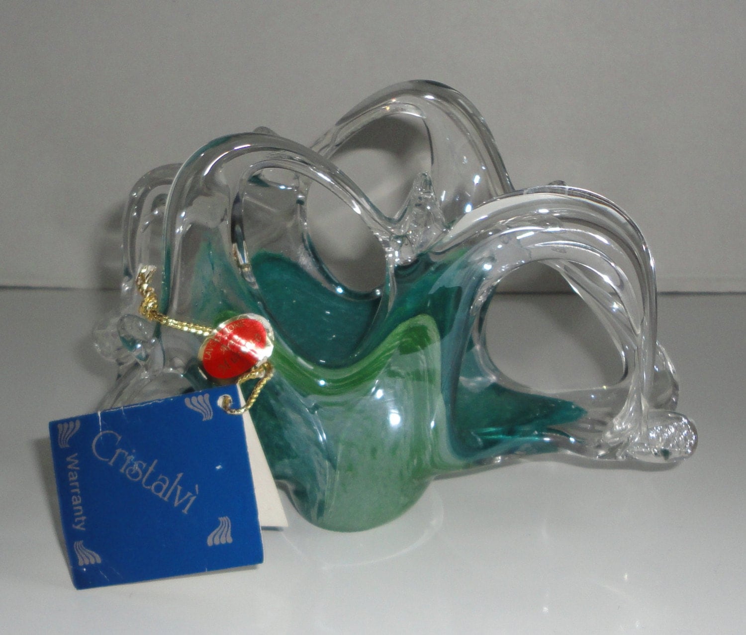 Arte Murano Glass Basket Napkin Holder. With by Cosasraras on Etsy