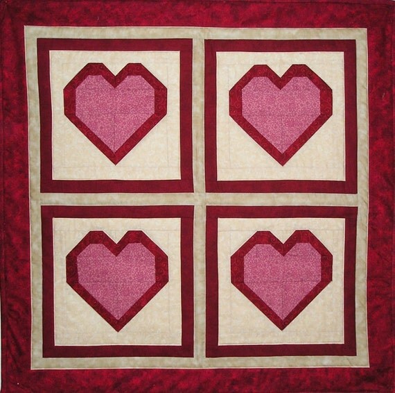 Items similar to Valentine Finished Wall Quilt on Etsy Valentine wall quilt
