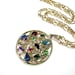 Vintage 1960s Crystal Pendant Necklace Colorful by jewelrybyNaLa