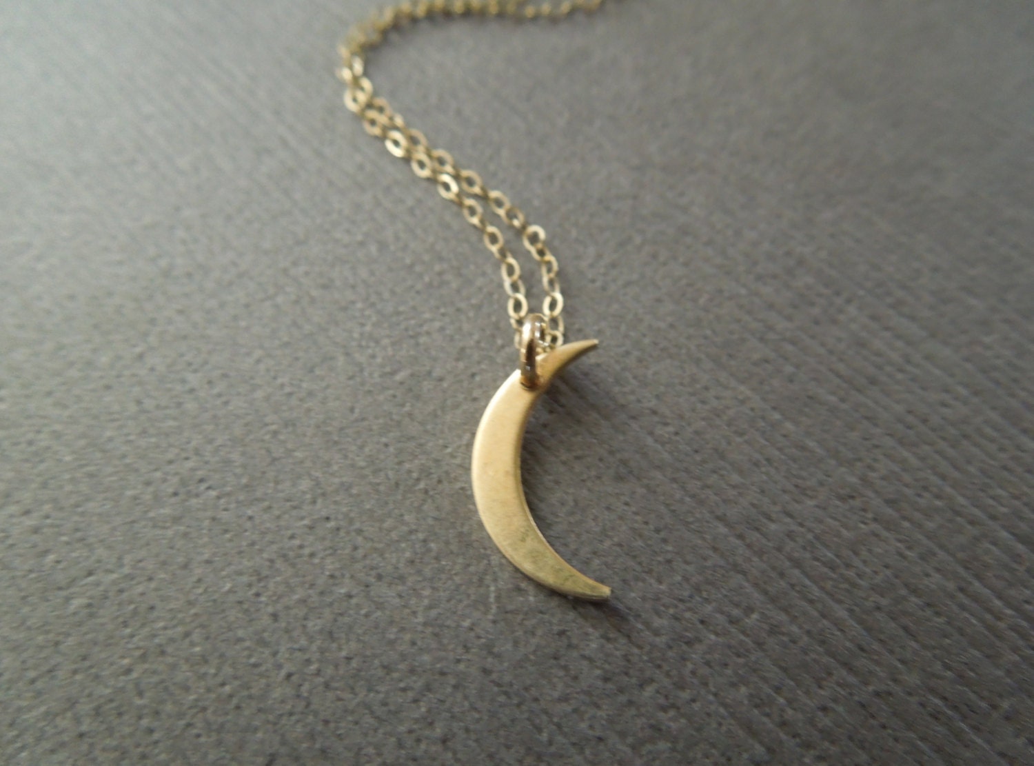 moon necklace delicate gold small necklace simple moon