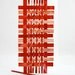 Red Paper Weaving- Original Geometric Woven Art- Contemporary Decor- Rectangle