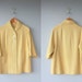1950s jacket / 50s jacket / swing jacket / pastel yellow wool short coat / swing coat - size large