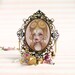 sweet Marie Antoinette necklace. original miniature cameo painting. pop surrealism lowbrow art by KarolinFelix