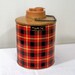 Vintage Skotch Jug Picnic Thermos - Red Plaid