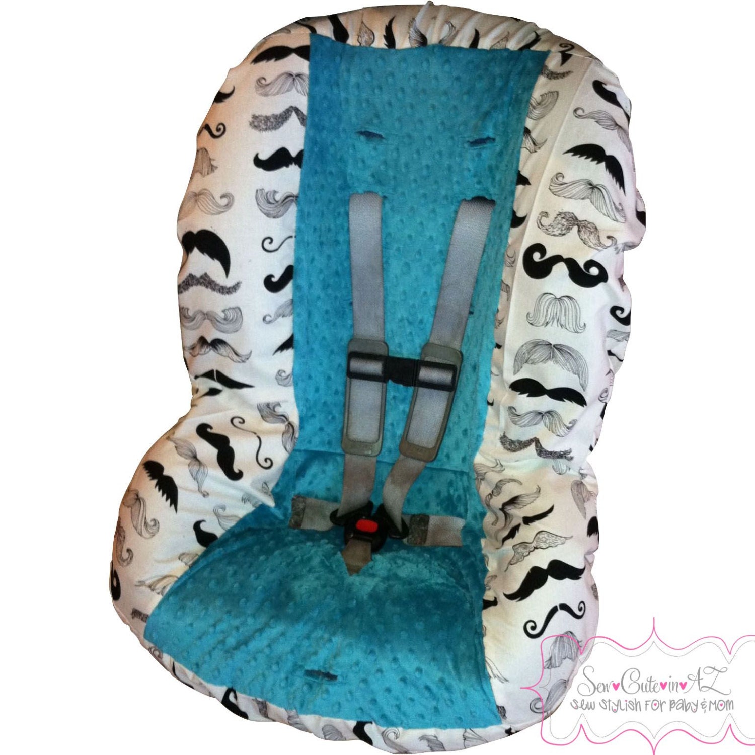 Toddler Car Seat Cover Where's My 'Stache