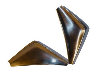 Pair of Atomic Trays. Pierre Forssell for Gense Sweden. Stainless Steel 1950s.