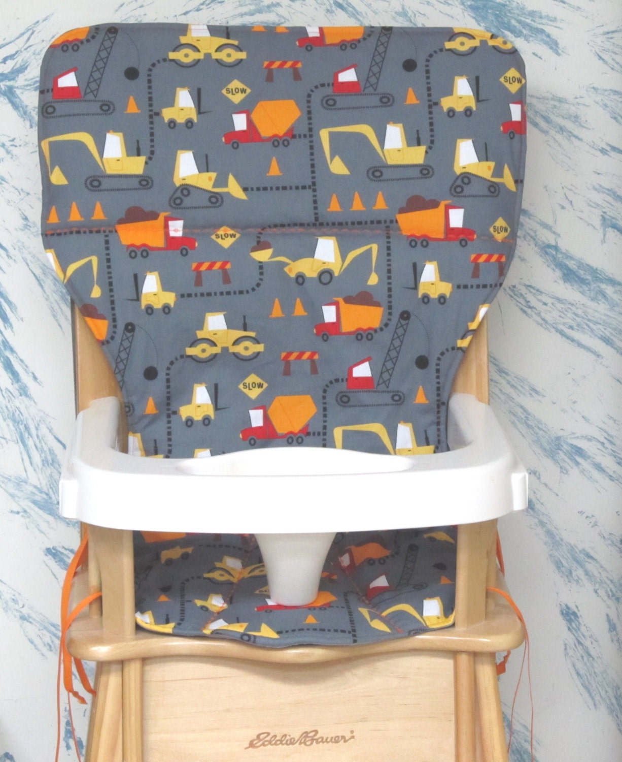 Eddie Bauer/Jenny Lind wood high chair cover pad cone zone