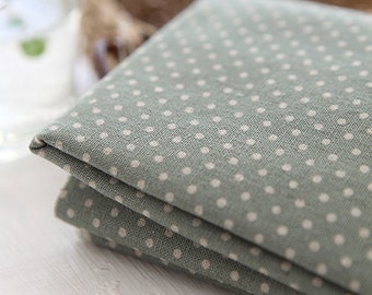 A Yard of Dots on Murky SKY Linen Blended WIDE 145cm, U7039