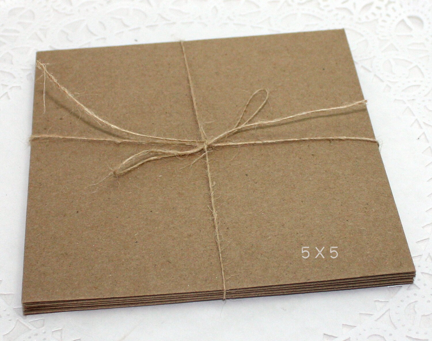 5x5 Square Kraft Brown Envelopes CD Envelopes Wedding