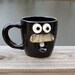 Mustache Mug. Man's Black Coffee Cup. Fun Gifts for Him. Cute Little Teacup.
