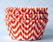 Orange Chevron Cupcake Liners / Cupcake Papers (50) Il_170x135