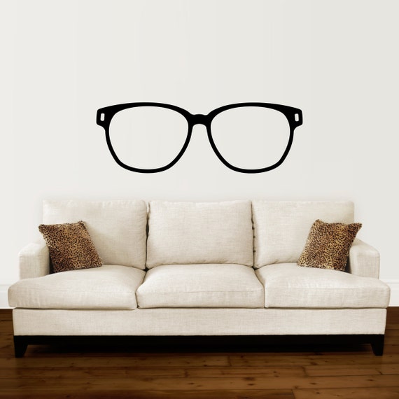 Nerd Glasses Wall Decal Nerd Decal Glasses Wall Sticker