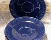 Vintage Homer Laughlin Fiesta Cobalt Blue Saucer, 1940s Original Pottery Dinnerware, Hard To Find Color, Vintage Kitchen Dinnerware Vintage Homer Laughlin Fiesta Cobalt Blue Saucer, 1940s Original Pottery Dinnerware, Hard To Find Color, Vintage Kitchen Dinnerware