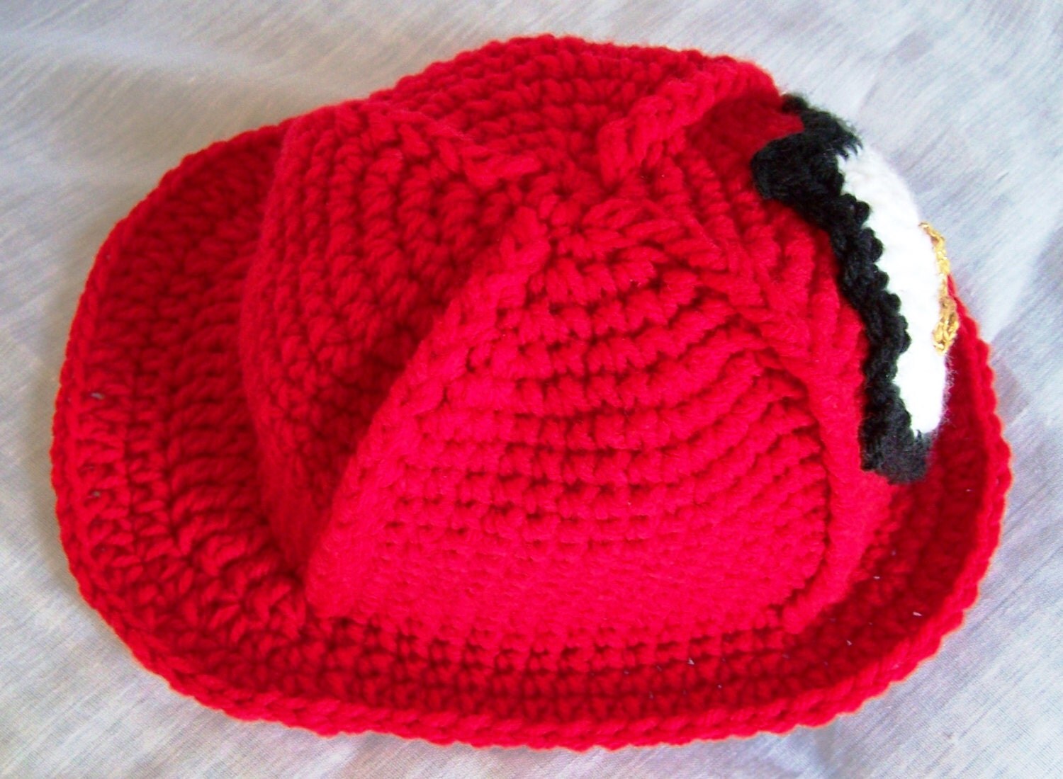 Fireman Baby Bib Hat and Bootie Crochet Pattern PDF INSTANT