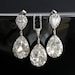 Wedding jewelry Bridal Jewelry Set with Swarovski Crystal Teardrop on Cubic Zirconia Silver Posts Bridal Crystal Jewelry