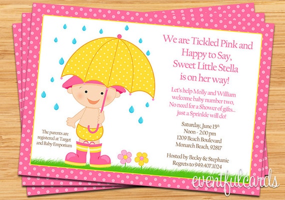 Baby Sprinkle Shower Invitation for Girl (Also Available in Boy) Il_570xn