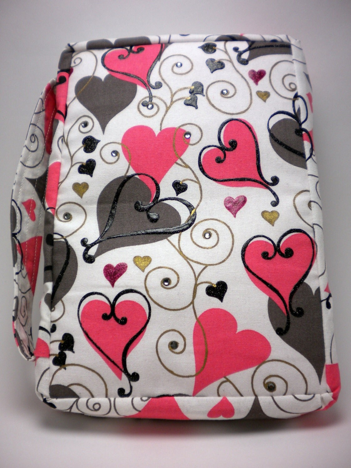 Zippered Book Cover with Attached Bookmark by IvoryTowerDesigns