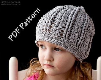 Instant download, crochet hat pattern, cotton slouchy hat pattern, crochet slouch hat pattern, womens slouchy hat pattern, OK to sel
