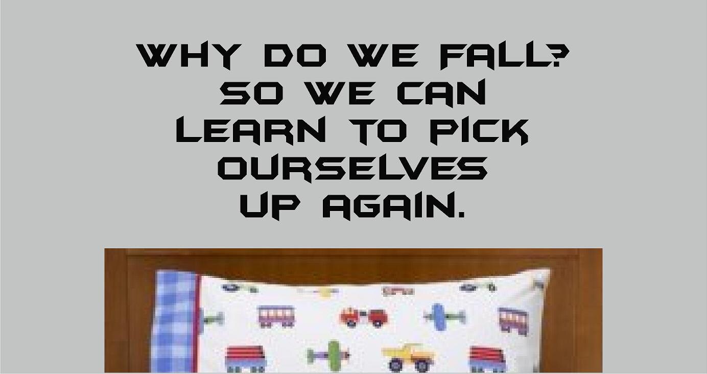 Why Do We Fall So We Can Learn To Pick Ourselves Up Again