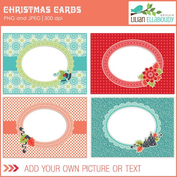 Christmas Diy Printable Photo Cards And Greeting Cards Pre Made Card And Photo Card Templates Pre Made Templates