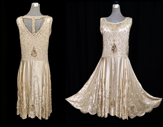  Vintage  20s Dress  1920s  Beaded Dress  20s Flapper Dress 