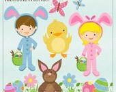 Bunny Suit Cute Digital Clipart for Card Design, Scrapbooking, and Web Design Il_170x135
