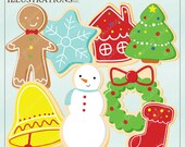 Christmas Cookies Cute Digital Clipart for Card Design, Scrapbooking, and Web Design, Christmas Clipart Il_170x135