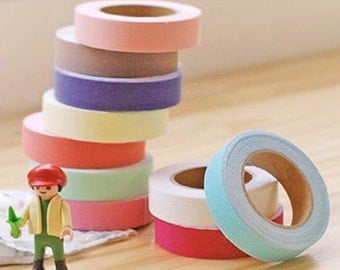 Pastel Solid Adhesive Fabric Tape (0.6in)