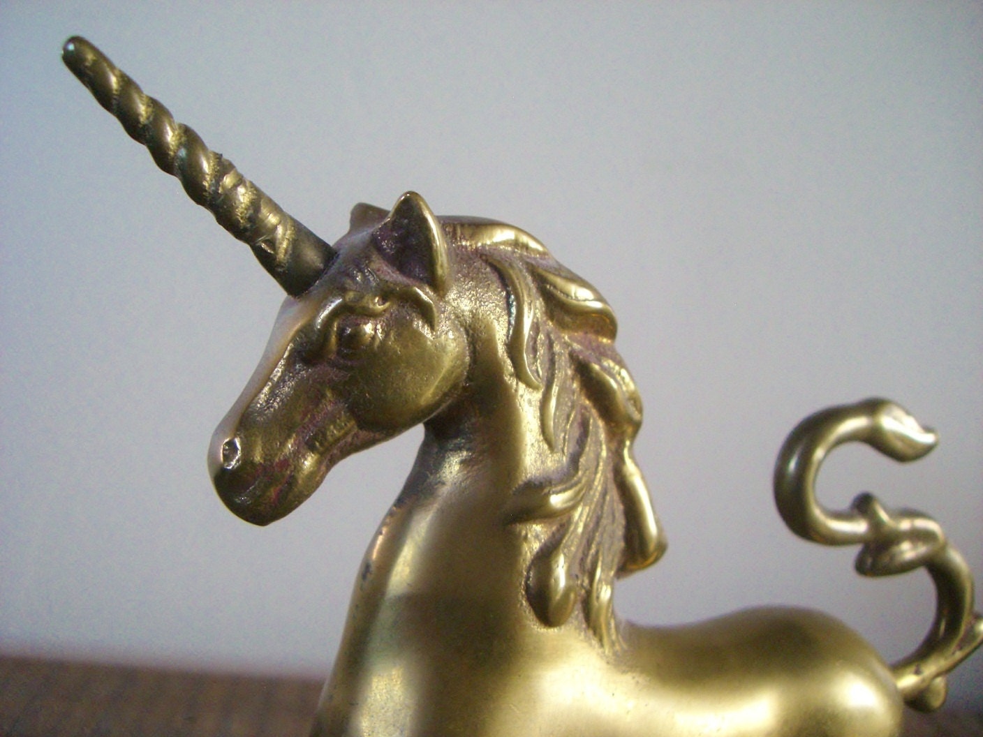 solid brass unicorn statue