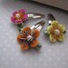 Wildflowers . baby snap clips . toddler hair accessory . pink orange yellow