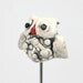 Plant Stake: Spotted Owl "Pot-Pal" a ceramic sculpture for potted plants and gardens