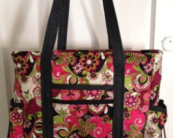 Cloud Smile Pattern Print Leather Tote Bag main image 0
