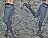 Eco  yoga pants with pockets in bamboo- dark gray/black