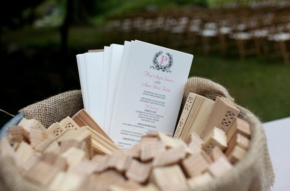 Kate Collection Wedding Program - Set of 100 - by Flair Designery Il_570xn
