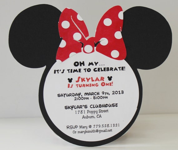 Invitation Anniversaire Minnie