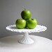 Vintage Milk Glass Wedding Cake Stand in Thumbprint Pattern by Fenton