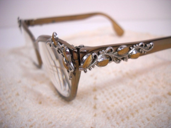 Vintage Tura Cat Eye Glasses 1950s Aluminum by wallstantiques