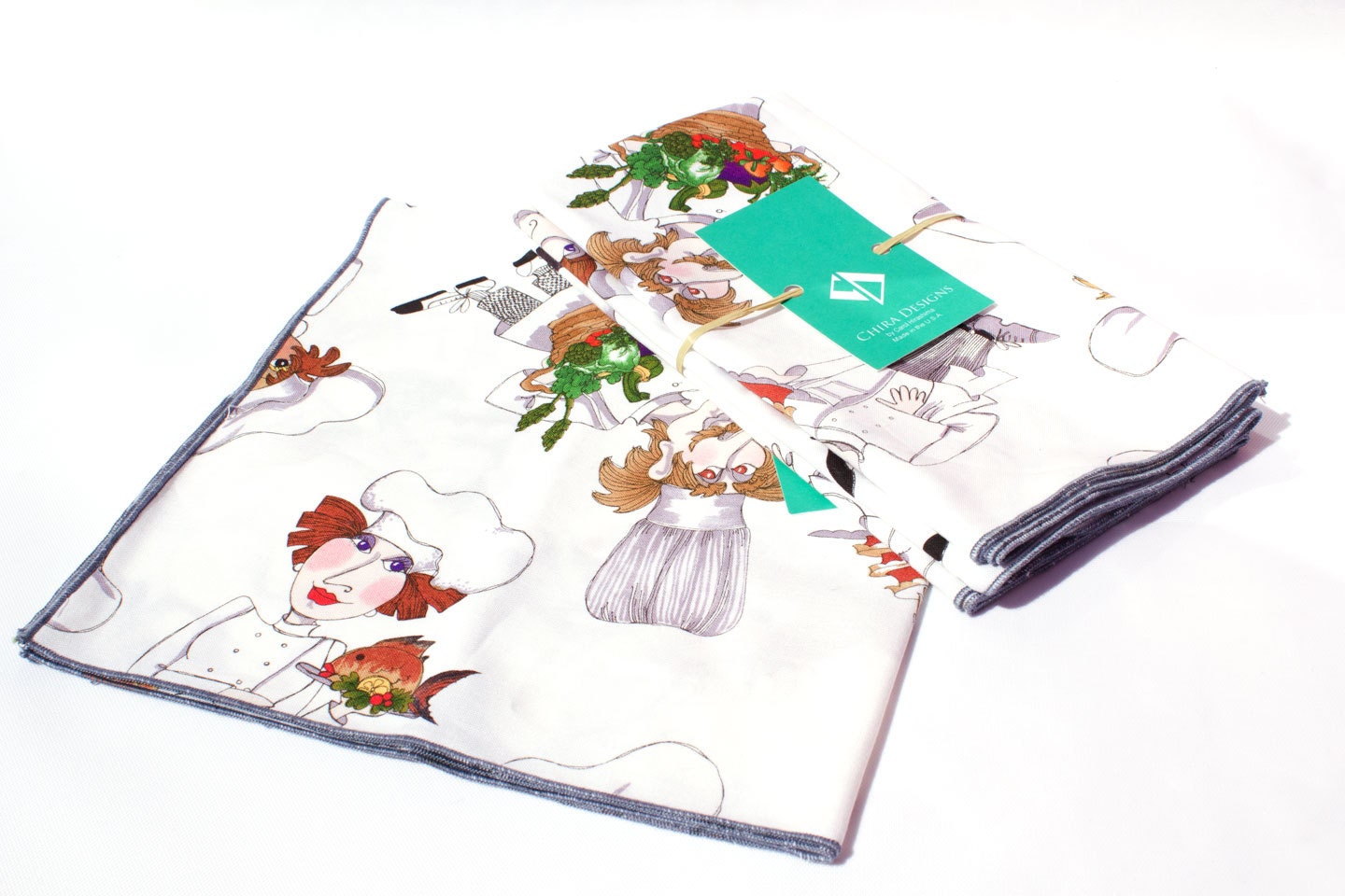 Set of 4 Chef Cooking Cloth fabric Dinner by tableclothdiva