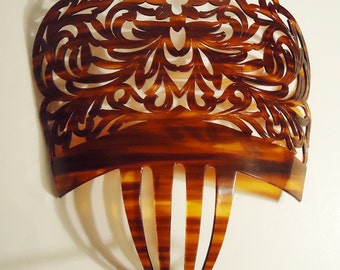 Big Size Spanish mantilla style hair accessory of course faux tortoiseshell.N.2