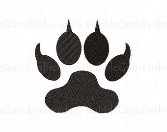 Dog Paw Print Embroidery Design Instant Download