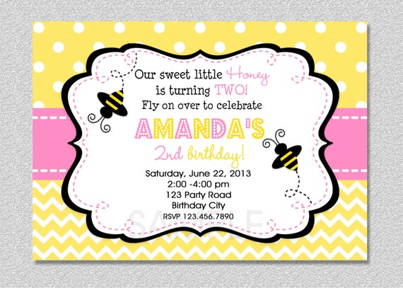 Bumble Bee Invitations Printable 5