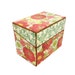 RECIPE BOX Sale Recipe Box for 4x6 cards AND Dividers - Handmade Colorful Red Flower Wooden Decoupage Recipe Organizer Box