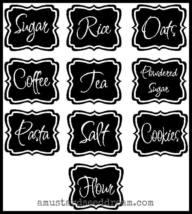 kitchen canister labels kitchen accessory vinyl wall art